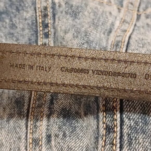 ATTRACTIVE EDDIE BAUER Black Leather Skinny Belt Women's Size Medium BNWT - Picture 4 of 7